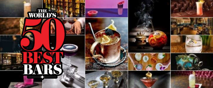 Photo regroupant les plus beaux cocktails des Top 50 des Meilleurs Bar au monde 2019.