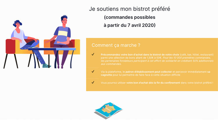 Plateforme pour soutenir les professionels cafés, hôtels et restaurants - jaimemonbistrot.fr