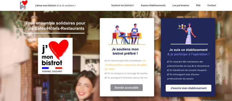 Plateforme J'aime mon bistrot - jaimemonbistrot.fr
