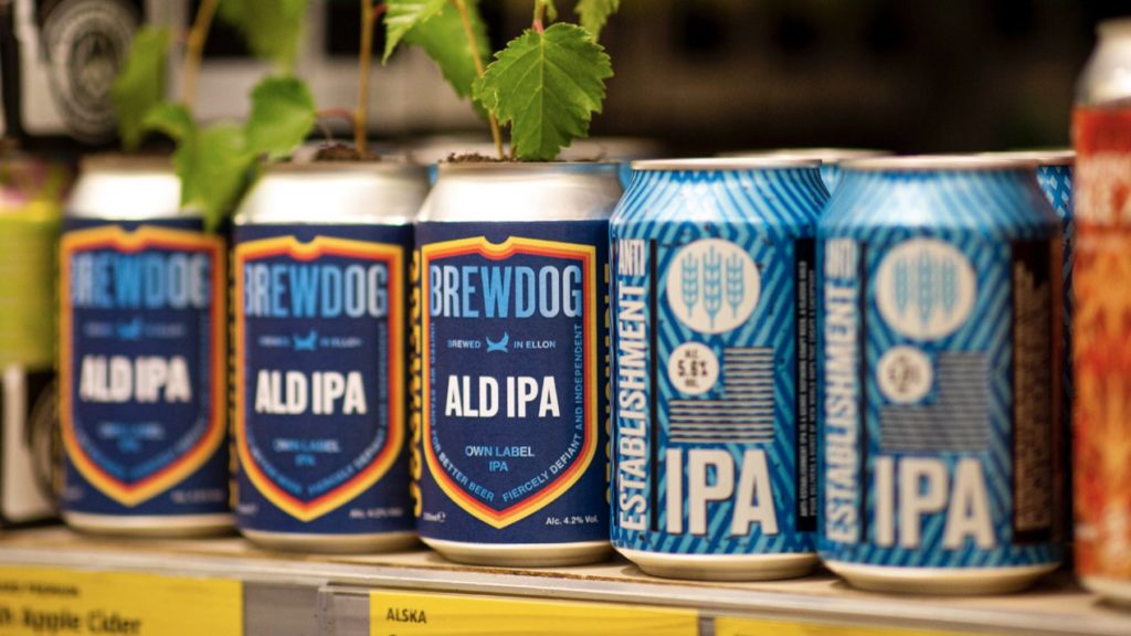 La bière Aldipa et la bière Anti-Establishment IPA (biere d'aldi) partage le rayon bière