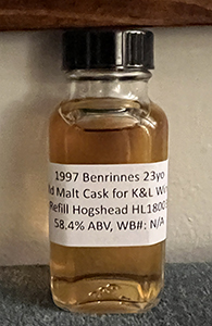 Benrinnes 23, 1997, OMC for K&L