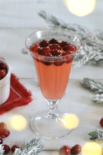 Poinsettia Christmas Holiday Cocktail