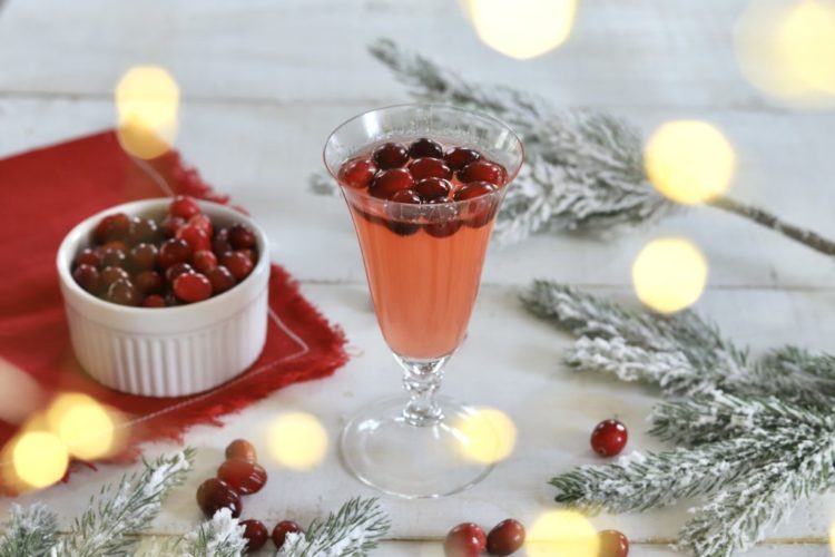 Poinsettia Christmas Holiday Cocktail