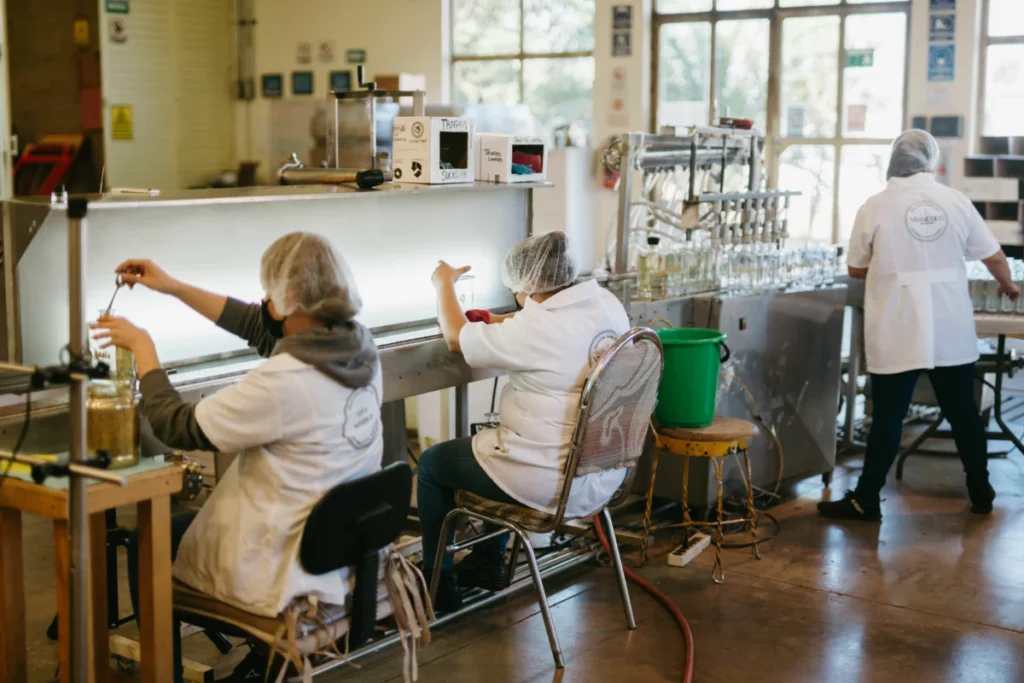 Laboratoire de distillerie de mezcal tequila au Mexique, production artisanale à l’ancienne avec roseau carrizo