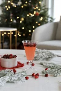 Cocktail de vacances de Noël poinsettia