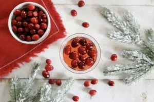 Cocktail de vacances de Noël poinsettia